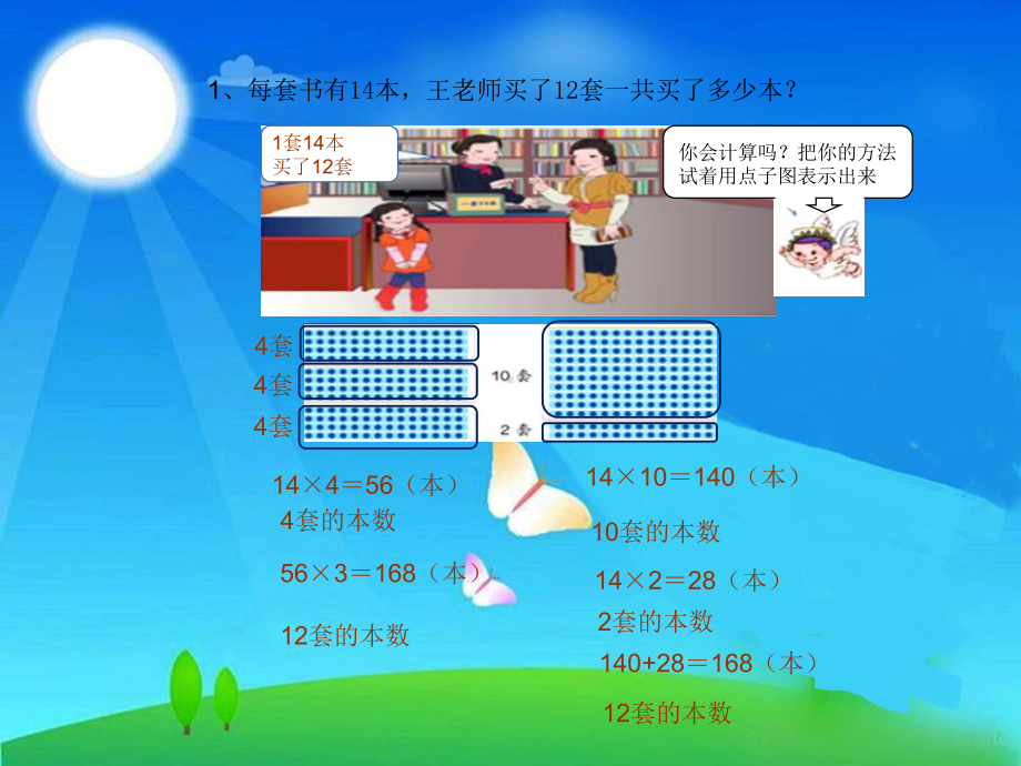 三年级数学下册课件-4.2 《两位数乘两位数》（不进位）人教版（共11张PPT）.ppt_第2页