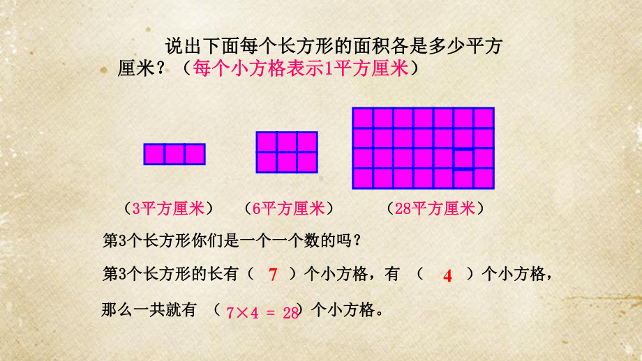 三年级数学下册课件-5.2 长方形与正方形面积的计算 人教版（共13张PPT）.pptx_第2页