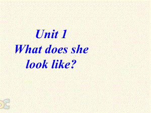 湘少版五年级上册英语Unit 1 What does she look like？课件.ppt（纯ppt,不包含音视频素材）