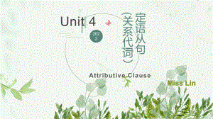 Unit4 定语从句关系代词（ppt课件）-2022新人教版（2019）《高中英语》必修第三册.pptx