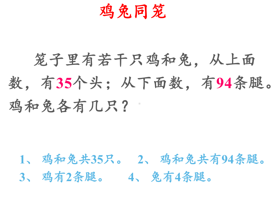 四年级数学下册课件-9 数学广角-鸡兔同笼40-人教版（13张PPT）.pptx_第3页