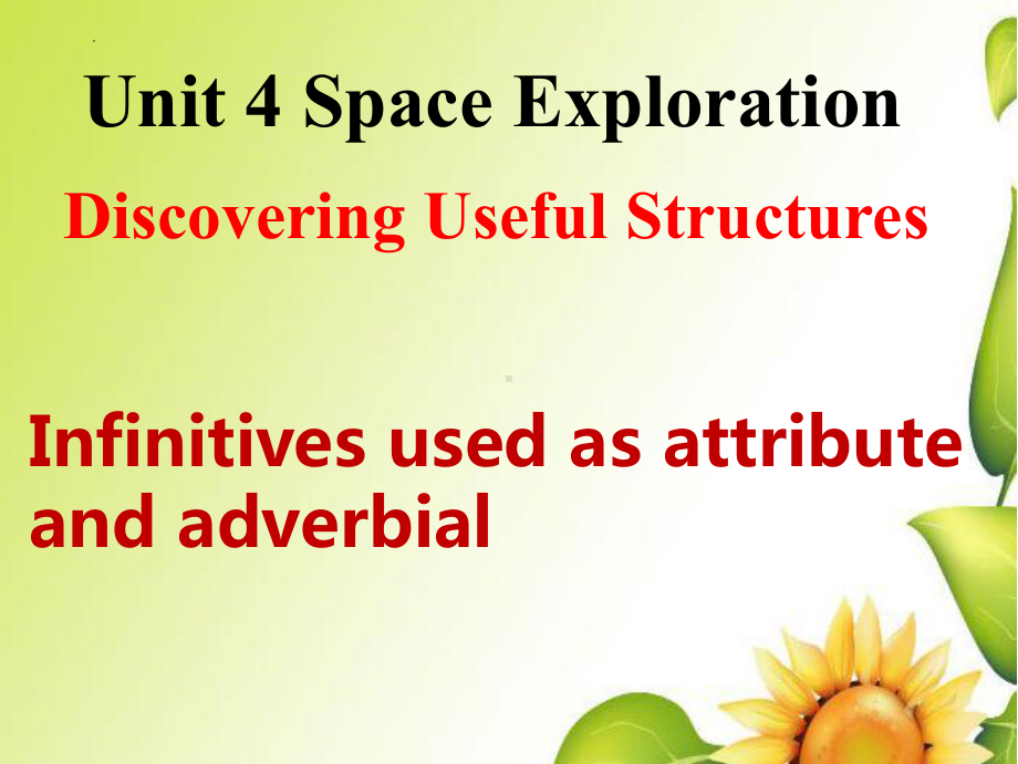 Unit 4 Discovering Useful Structures 讲练（ppt课件） -2022新人教版（2019）《高中英语》必修第三册.pptx_第1页