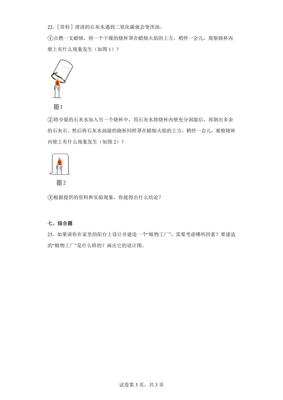 2022新人教鄂教版六年级上册《科学》综合练习（期末） （含答案）.docx_第3页