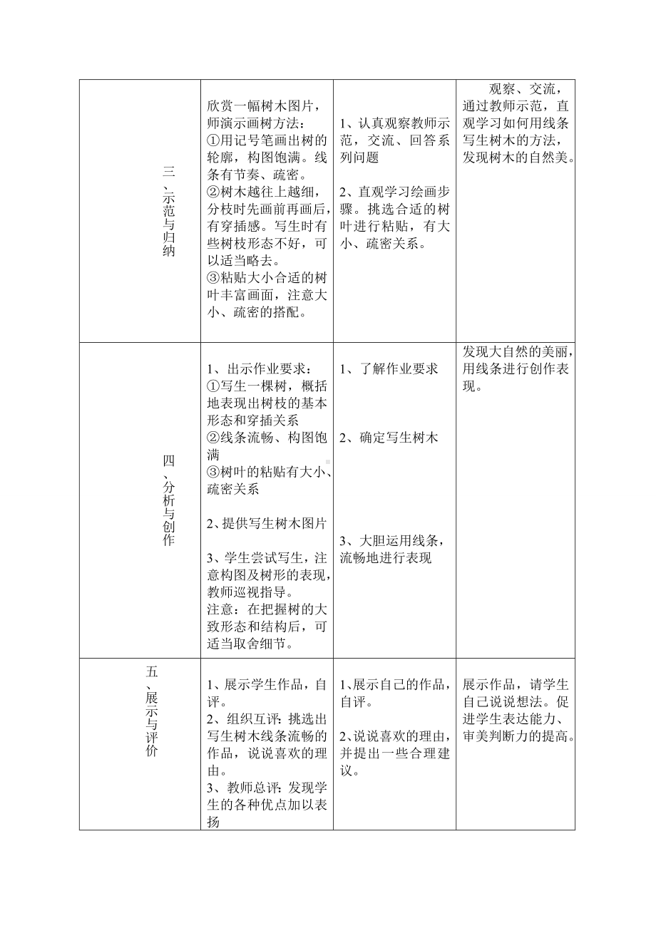 四年级上册美术教案第3课 我们来画树｜沪教版 .doc_第3页