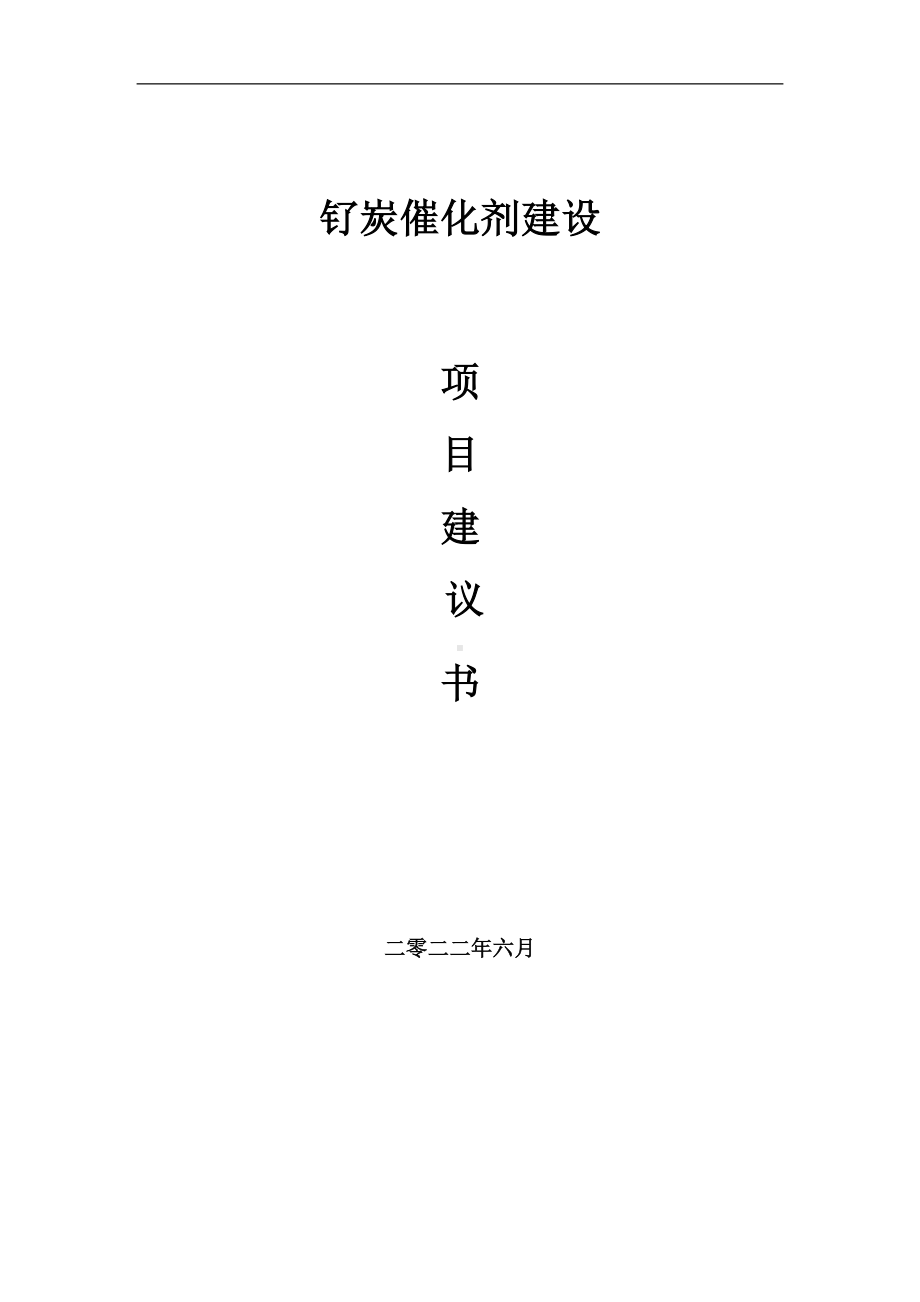 钌炭催化剂项目建议书（写作模板）.doc_第1页