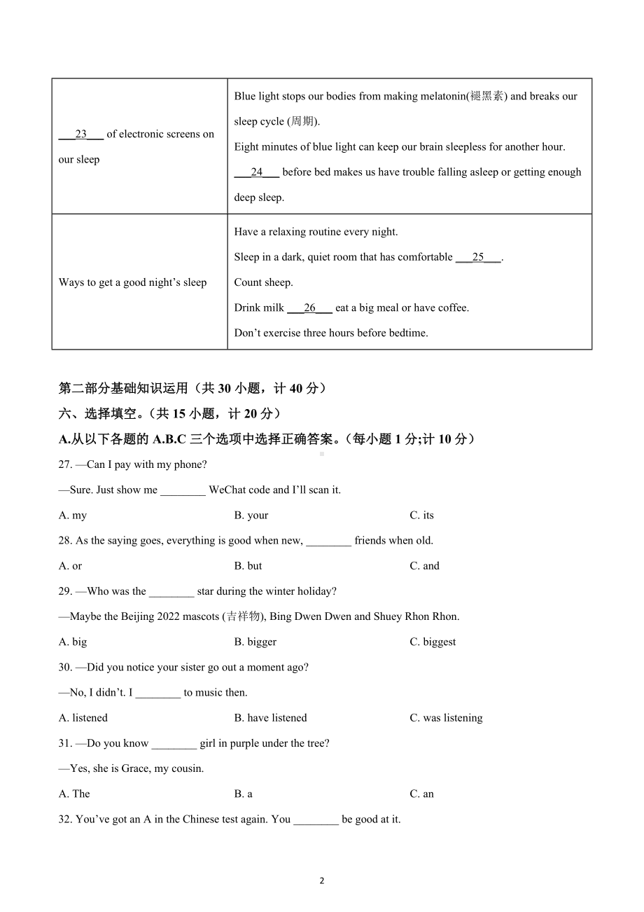 2022年四川省成都市金牛区中考二模英语试题.docx_第2页