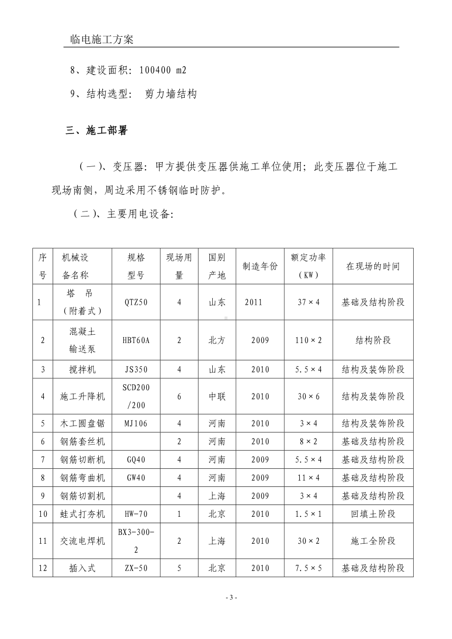 住宅小区临电施工方案参考模板范本.doc_第3页