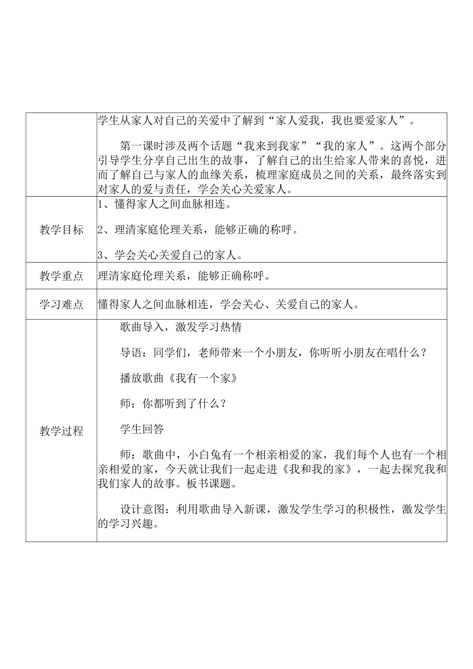 [中小学新教材优秀教案]：小学一年级道德与法治下（第三单元 我爱我家：9 我和我的家）-学情分析+教学过程+教学反思.pdf_第3页