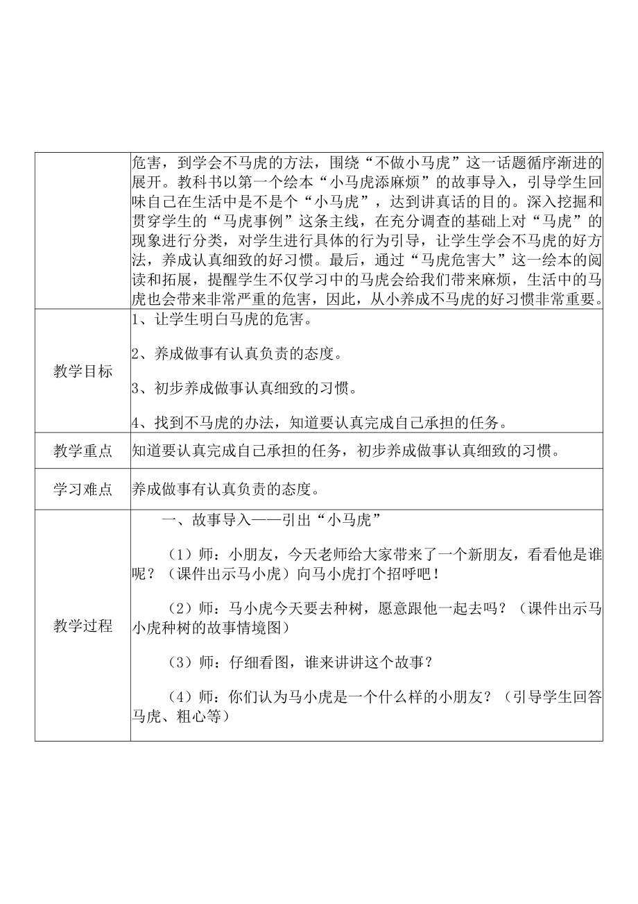 [中小学新教材优秀教案]：小学一年级道德与法治下（第一单元 我的好习惯：4 不做“小马虎”）-学情分析+教学过程+教学反思.pdf_第3页