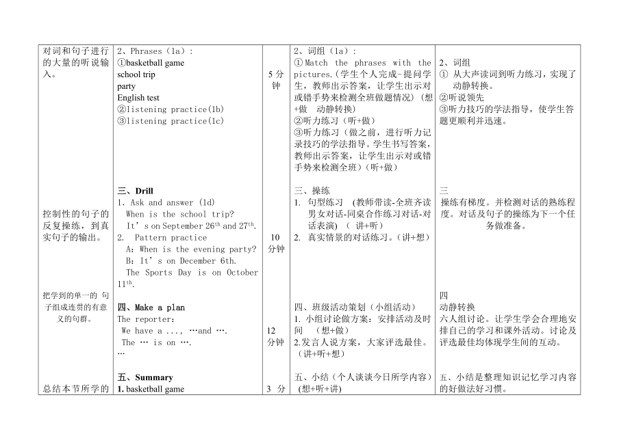 Unit 8 When is your birthday-Section B 1a—1d 表格式教案.doc_第2页