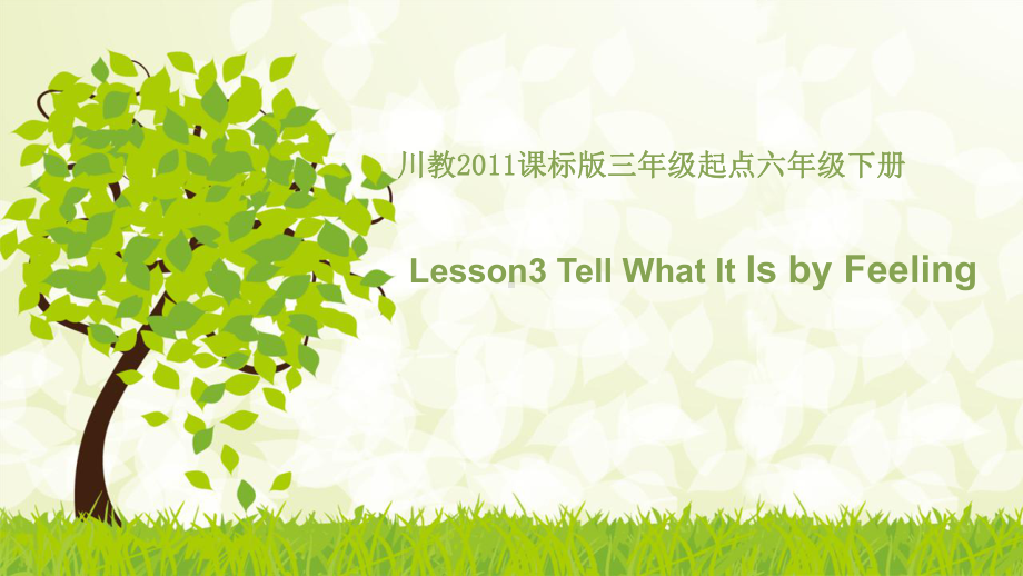 六年级下册英语课件-Unit 2 Lesson3 Tell What It Is by Feeling 川教版（三起） (5).pptx_第1页