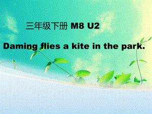 三年级英语下册课件-Module 8 Unit 2 Daming flies a kite in the park.（5）-外研版（三起）.ppt