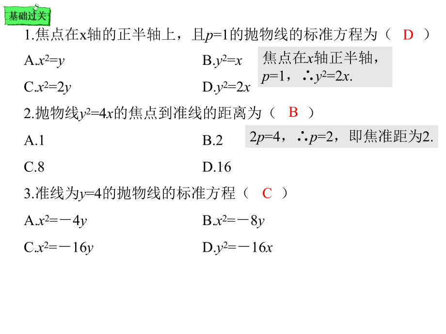 考点50　抛物线课件-2021年浙江省中职升学数学一轮复习.pptx_第3页