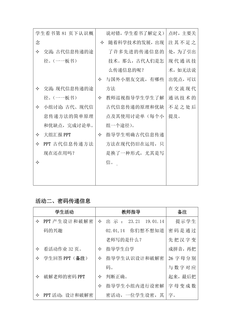 五年级上册科学教案-4 信息传递｜沪教版.doc_第2页