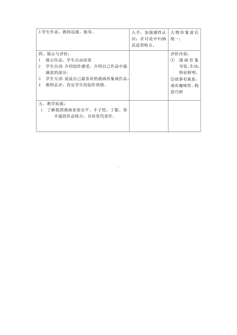 五年级上册美术教案第1课 感受漫画造型｜沪教版.doc_第2页