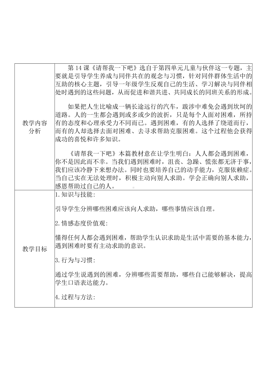 [2.0微能力获奖优秀作品]：小学一年级道德与法治下（第四单元 我们在一起：14 请帮我一下吧）-A6技术支持的课堂讲授-教学设计+课堂-实-录+教学反思.docx_第3页