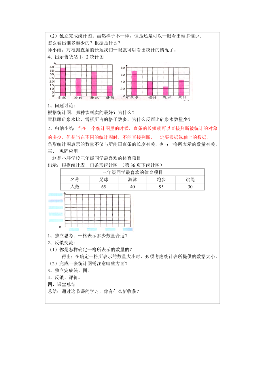 三年级下册数学教案-3.条形统计图-小统计（二） ▏沪教版 .docx_第2页