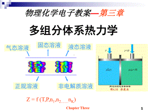 物理化学电子教案—第三章多组分体系热力学学习培训模板课件.ppt