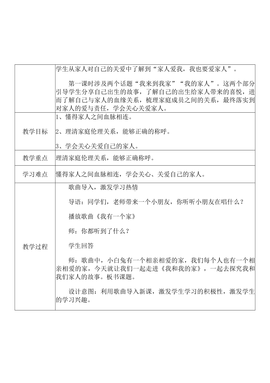 [中小学新教材优秀教案]：小学一年级道德与法治下（第三单元 我爱我家：9 我和我的家）-学情分析+教学过程+教学反思.docx_第3页