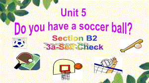 Unit 5 Do you have a soccer ball-Section B (3a-self check) 课件(共17张PPT).ppt（纯ppt,无音视频）