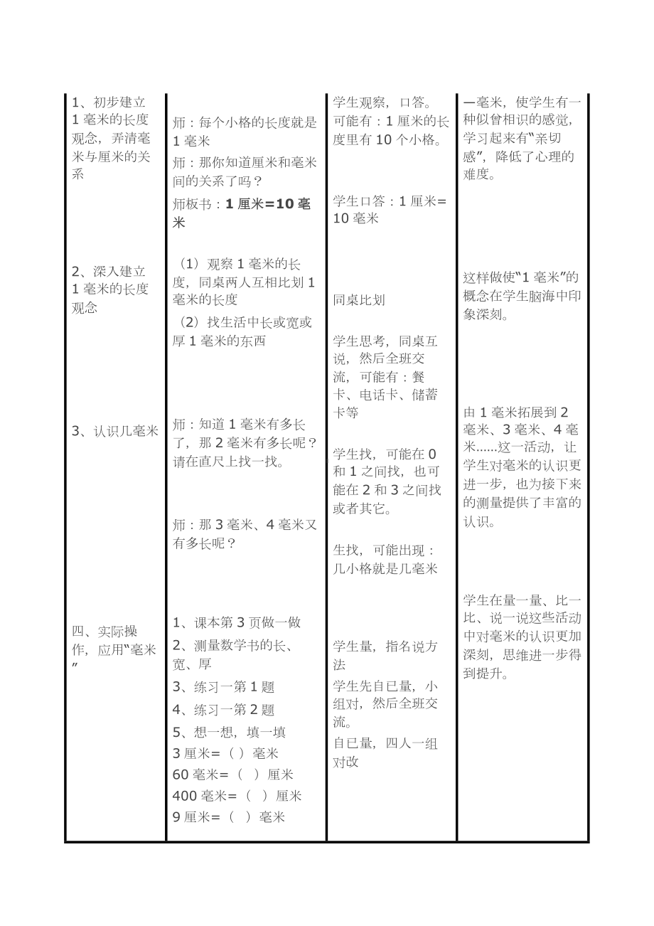 三年级下册数学教案-4.1 毫米的认识｜冀教版.docx_第2页