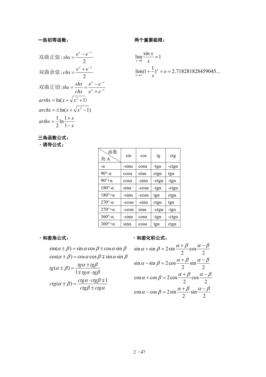 高等数学公式汇编参考模板范本.doc_第2页