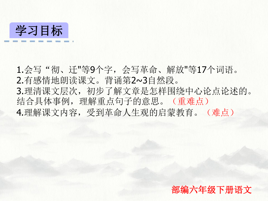 部编六年级下册语文 12为人民服务课件.ppt_第2页