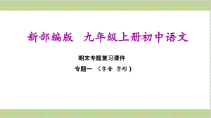 部编(统编)人教版九年级上册初中语文 期末总复习课件 专题一 字音 字形.ppt