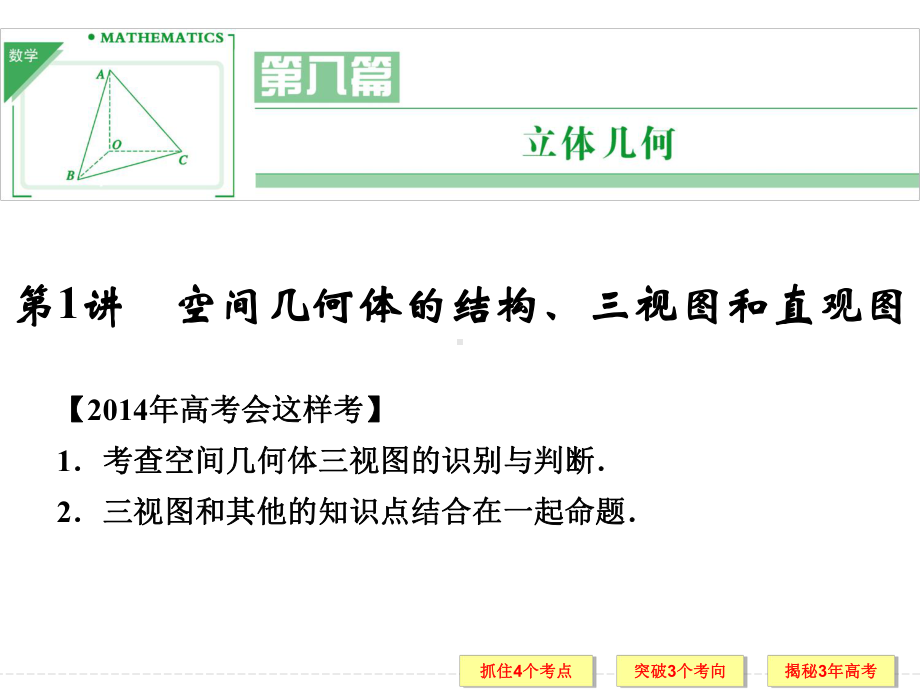 空间几何体的结构、三视图和直观图 高考数学总复习 高考数学真题详细解析课件.ppt_第1页