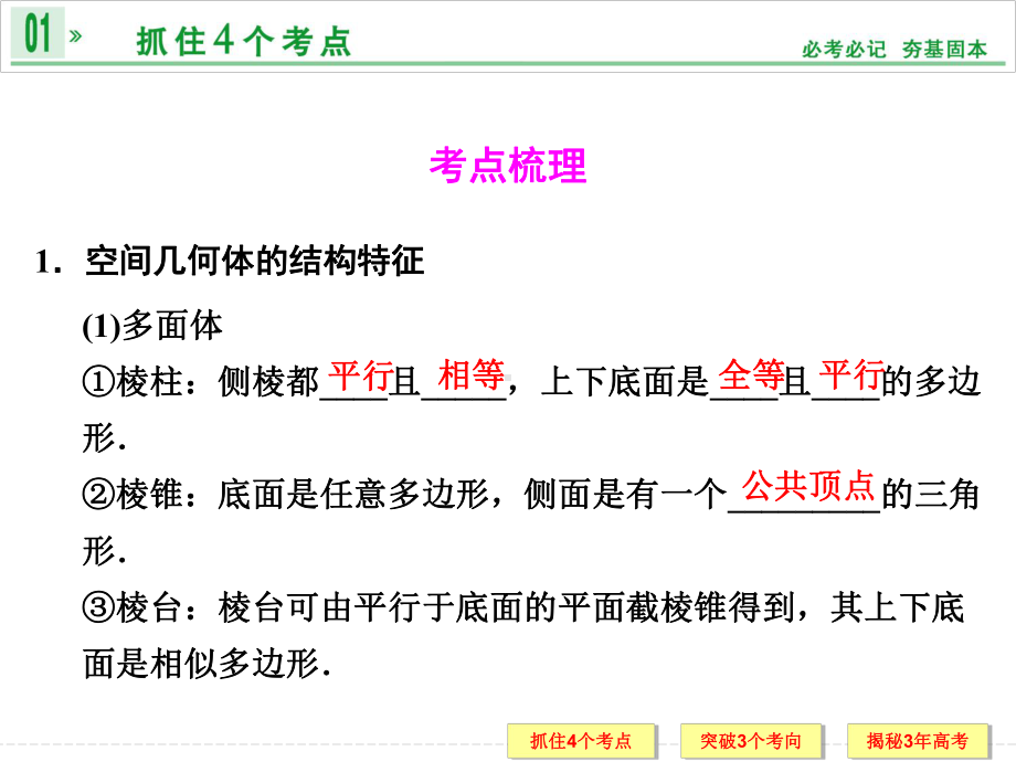 空间几何体的结构、三视图和直观图 高考数学总复习 高考数学真题详细解析课件.ppt_第2页