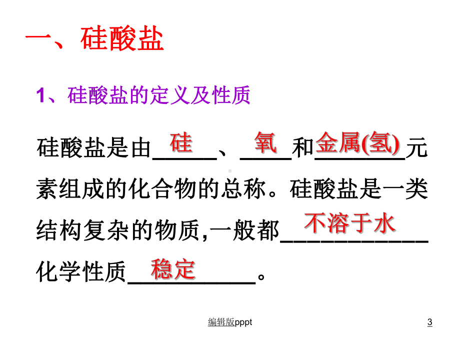 硅酸盐与硅单质课件.ppt_第3页