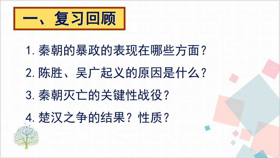 部编版七年级历史(上)西汉建立和“文景之治”最终版课件.pptx_第1页