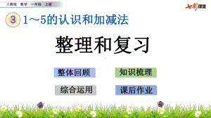 部编人教版一年级数学上册1～5的认识和加减法《315 整理和复习》课件.pptx