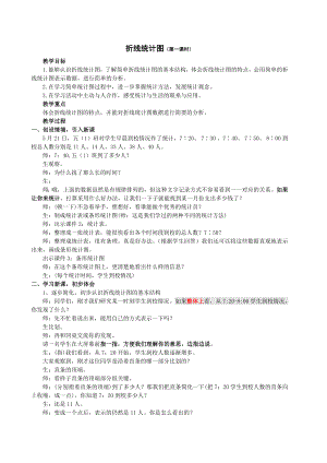 五年级数学下册教案-2 单式折线统计图的认识和应用1-苏教版.doc