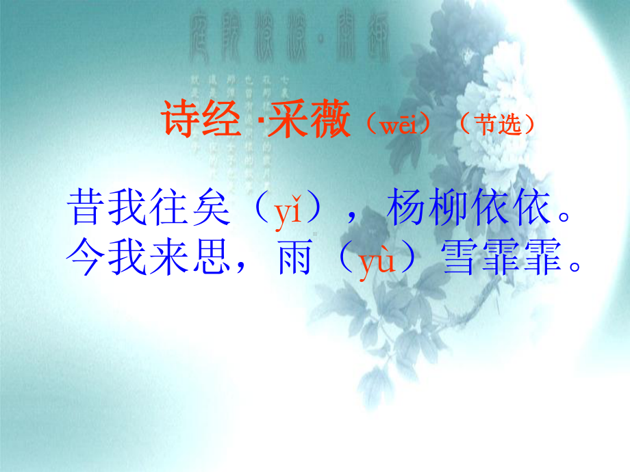 诗经 采薇(节选)课件.ppt_第3页