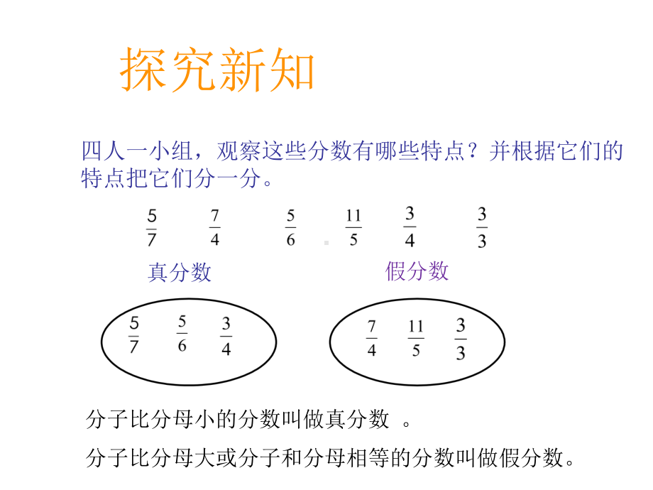 五年级数学下册课件-4.2 真分数和假分数 - 人教版（共9张PPT）.pptx_第3页