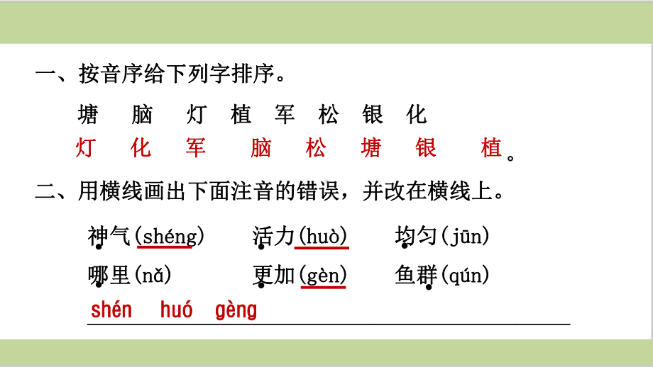 部编人教版二年级下册语文期末字词专项复习课件.ppt_第2页