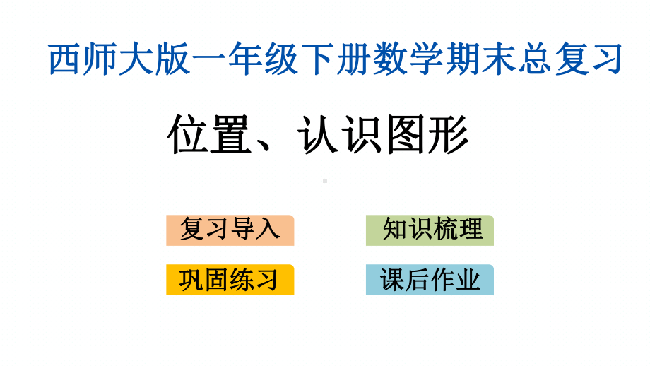 西师大版小学数学一年级下册期末复习课件( 位置、认识图形).pptx_第1页