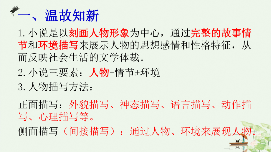 部编新人教版九年级语文中考初三小说阅读之鉴赏人物形象课件.ppt_第3页