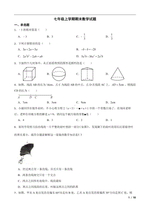 黑龙江省哈尔滨市巴彦县七年级上学期期末数学试题及答案.pdf