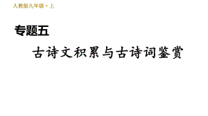 统编版语文九年级上册5专题五 古诗文积累与古诗词鉴赏课件.ppt