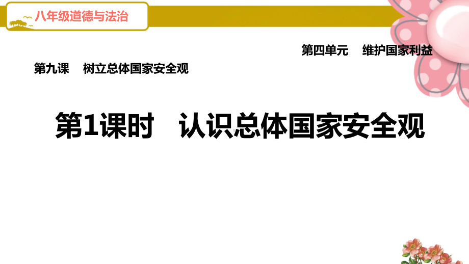 道德与法治八年级上册《第1课时 认识总体国家安全观》课件(人教部编版).ppt_第1页