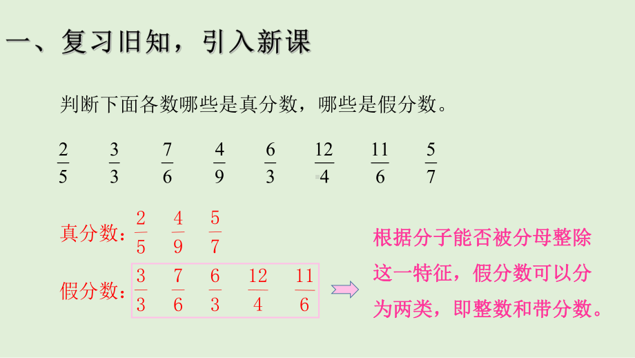 五年级下册数学课件 - 4.5把假分数化成整数或带分数 - 人教版（共10张PPT）.ppt_第2页