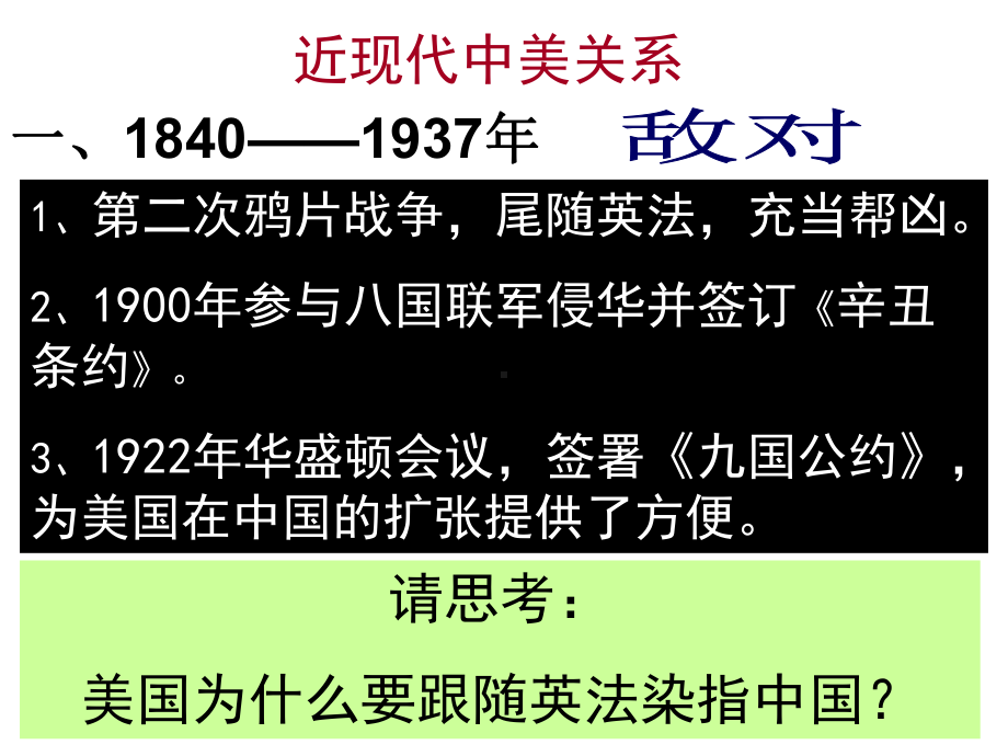 近现代的中美关系 复习课件(人教版九年级下).ppt_第3页