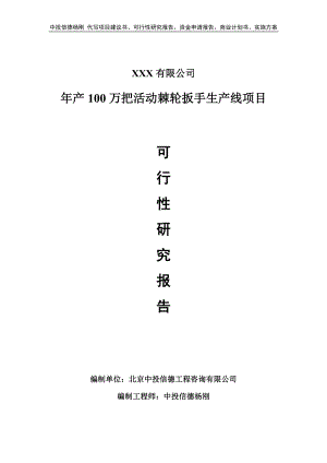 年产100万把活动棘轮扳手生产线项目可行性研究报告.doc