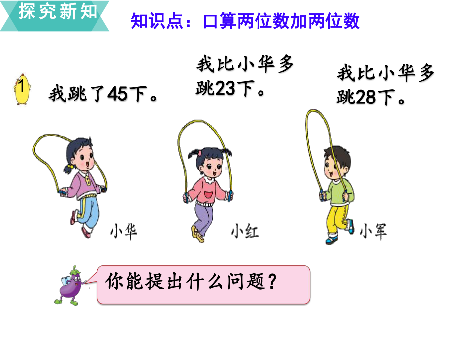 苏教版二年级下册数学课件：六、两、三位数的加法和减法 第1课时 两位数加两位数的口算.ppt_第3页