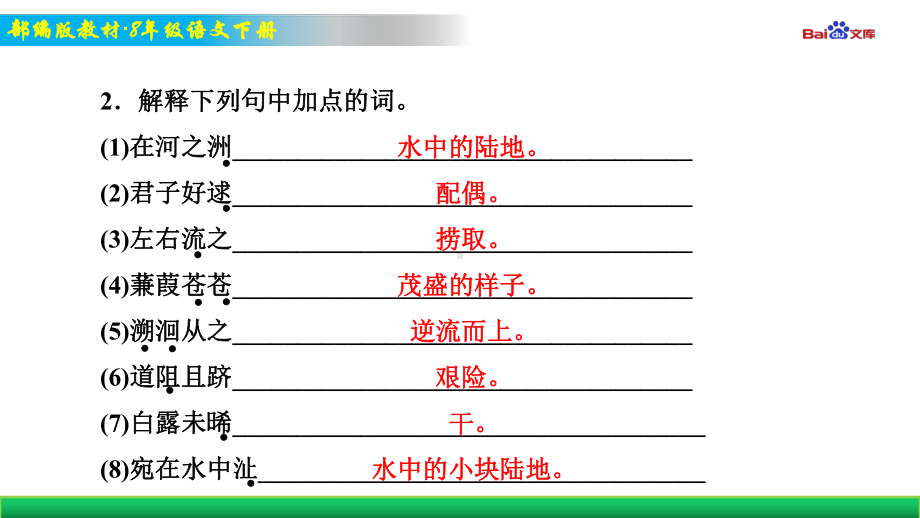 部编版8年级下册语文习题课件 《诗经》二首.ppt_第3页