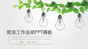 简洁清新雅致工作总结模板课件.pptx