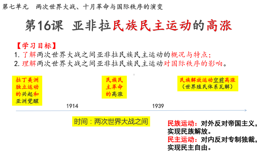 第16课亚非拉民族民主运动的高涨 高中历史统编版必修中外历史纲要下课件.pptx_第1页