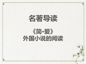 第六名著导读《简爱》外国小说的阅读课堂本课件—九级语文下册部编版.pptx